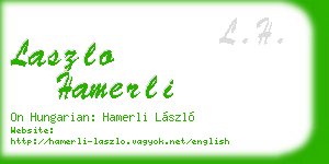 laszlo hamerli business card